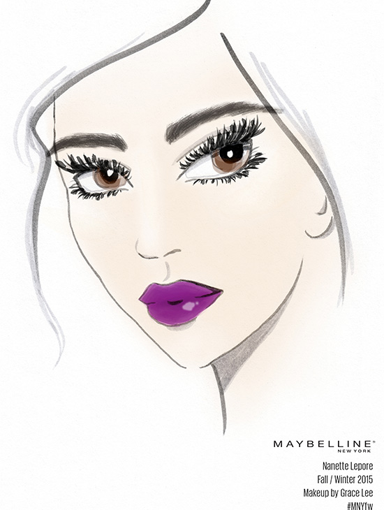 Nanette Lepore A/W 2015 makeup facechart by Maylline