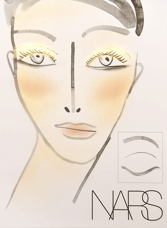 Rachel Comey A/W 2015 makeup facechart by NARS