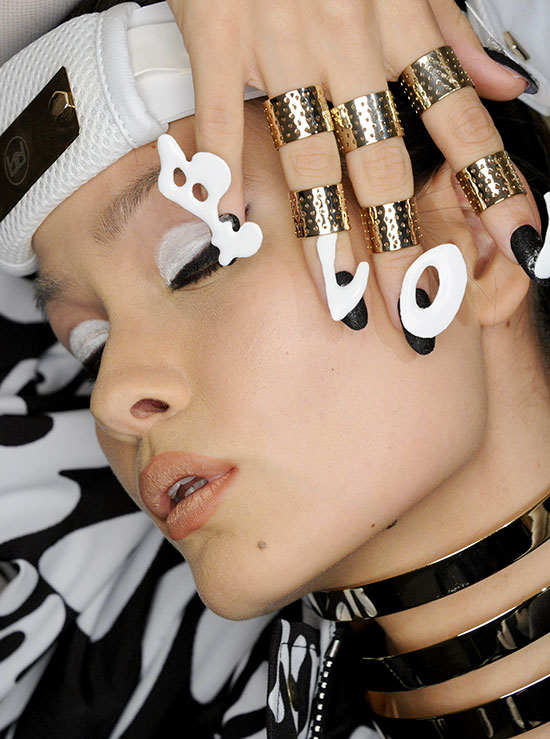White eyeliner at The Blonds A/W 2015