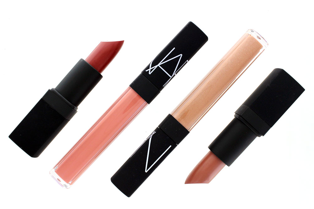 NARS Spring 2016 Nouvelle Vogue Color Collection Banned Red Lipstick, Vida Loca Lip Gloss, Instant Crash Lipgloss and Rosecliff Lipstick