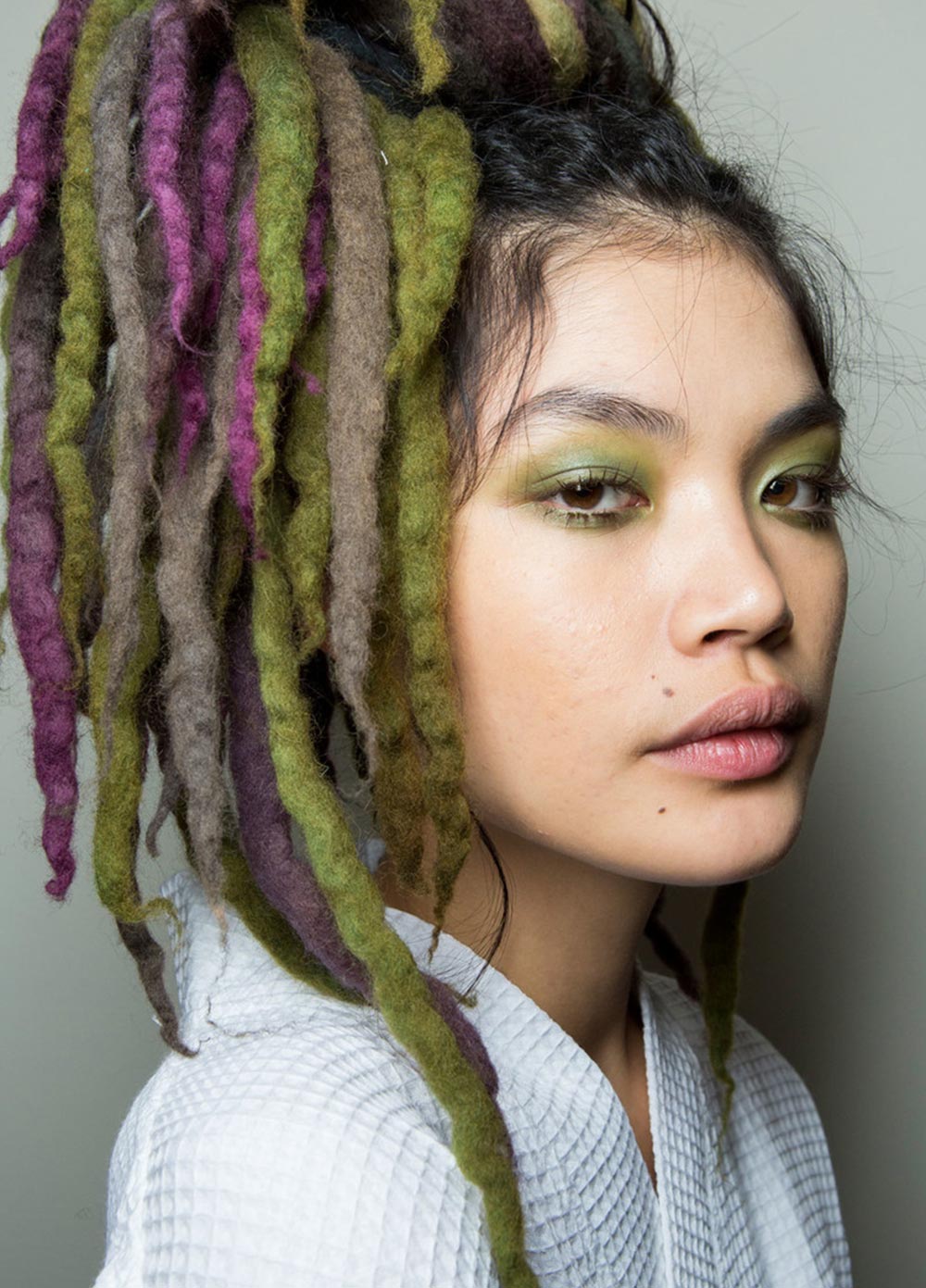 Green eyeshadow at Marc Jacobs Spring 2017