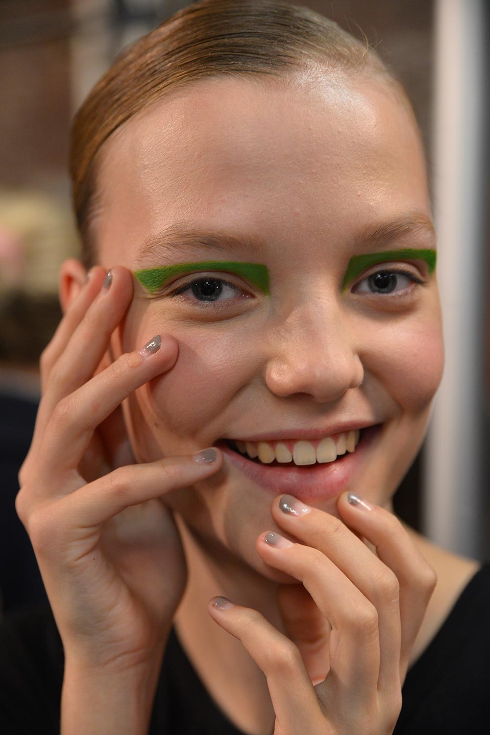 Runway Beauty Electric Liner at Prabal Gurung A W 2017 Makeup